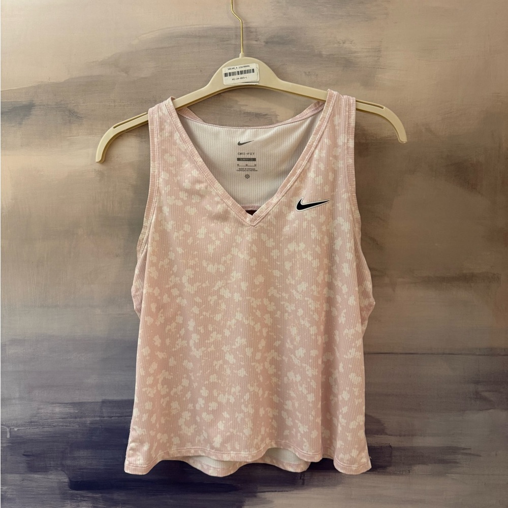 Women’s NIKE Dri Fit Pink Athletic Tennis Top